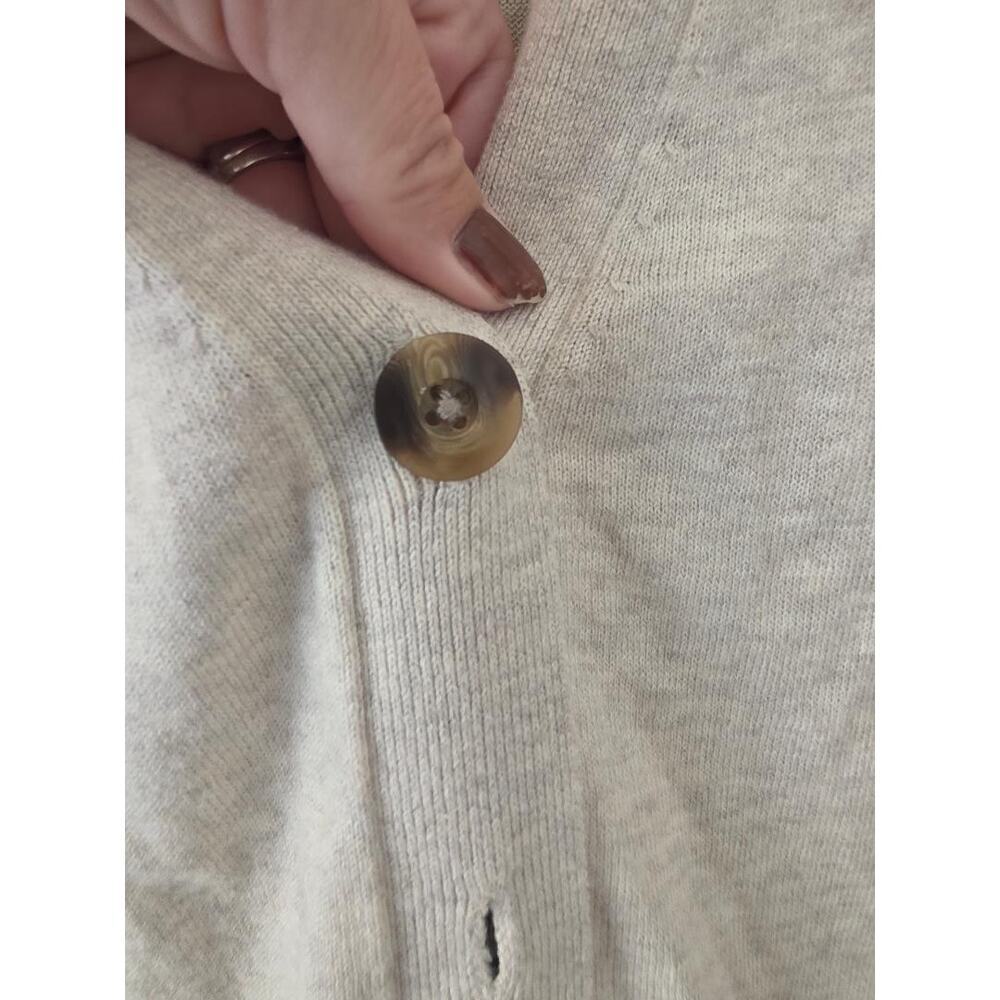 Abercrombie & Fitch Longline Knit Cardigan Cream M - Picture 3 of 5
